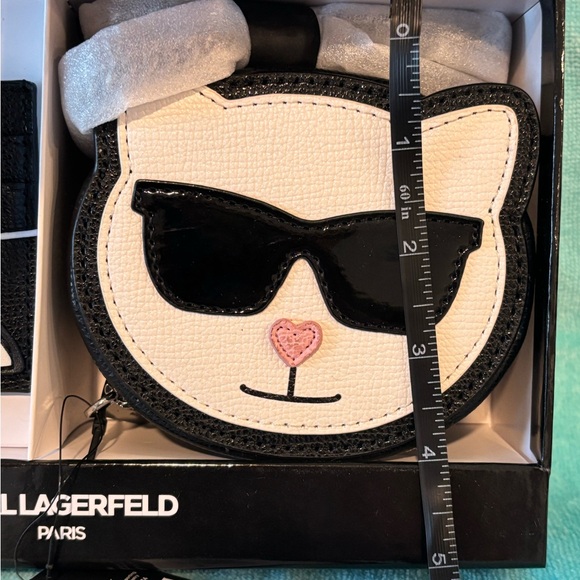 Karl Lagerfield Black and White Cat Coin Purse Set - Picture 9 of 12